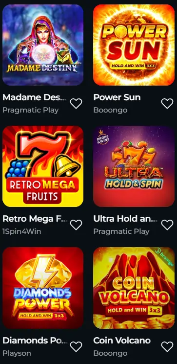 Spelaanbod bij Blazingwildz casino